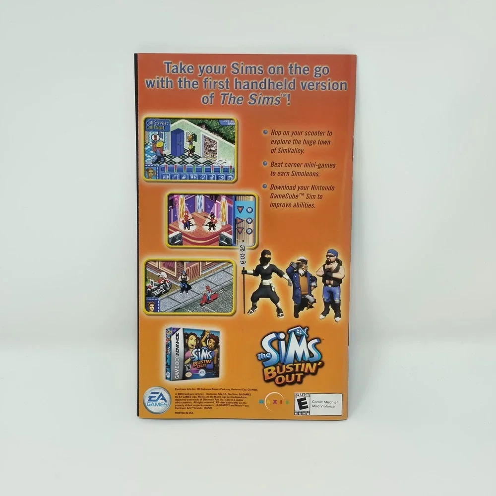 Nintendo GameCube The Sims Bustin' Out‎ Complete CIB Tested Manual 2003 - Picture 8 of 8